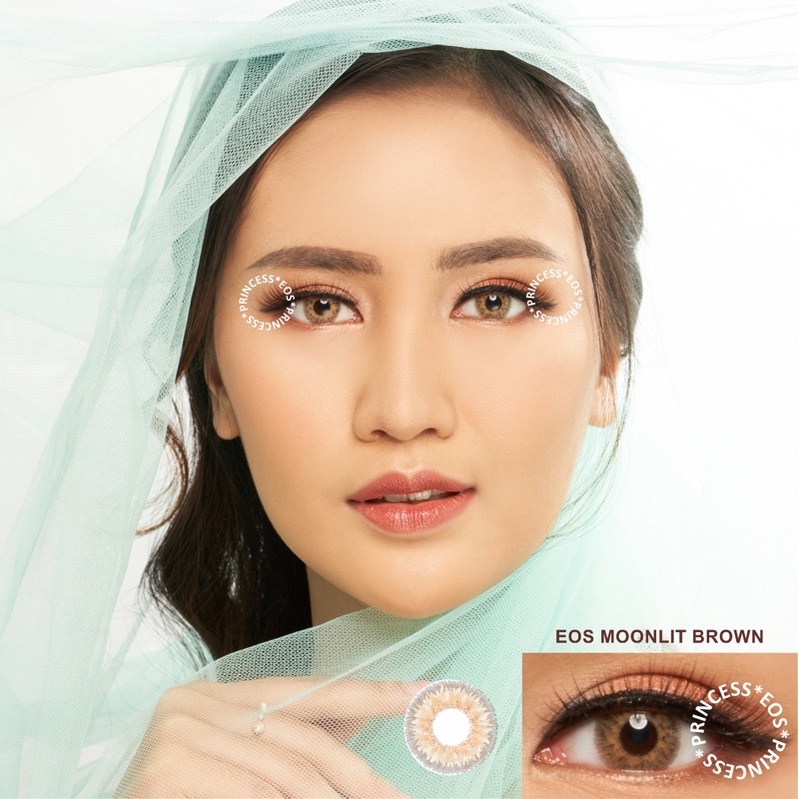 Softlens EOS Moonlit Brown / Coklat Normal Minus Beda Minus