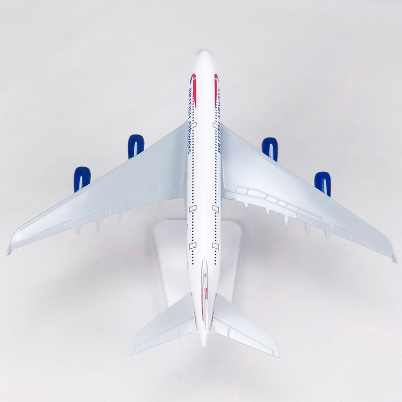 Miniatur Diecast Pesawat Airbus 380 A380 Bahan Alloy 20CM Untuk Koleksihadiah