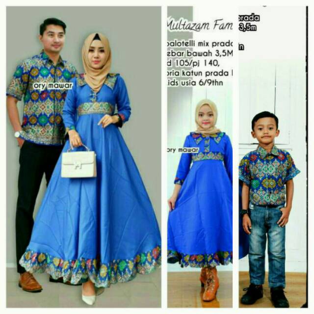 Gamis Muslim Multazam family Couple keluarga gamis anak fashion Muslim baju keluarga Couple anak