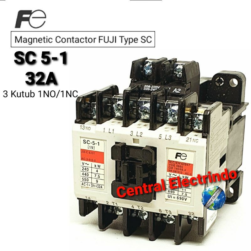 Magnetic Contactor SC 5-1 AC 220V.