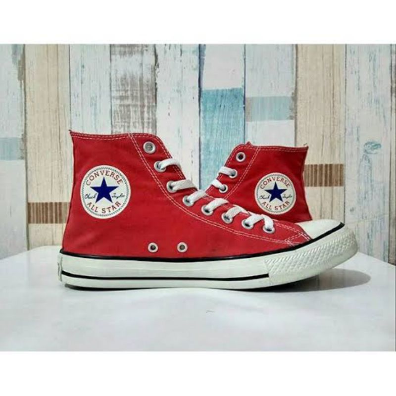 SEPATU ALL STAR CONVERSE PRIA MERAH TINGGI BOOTS MERAH