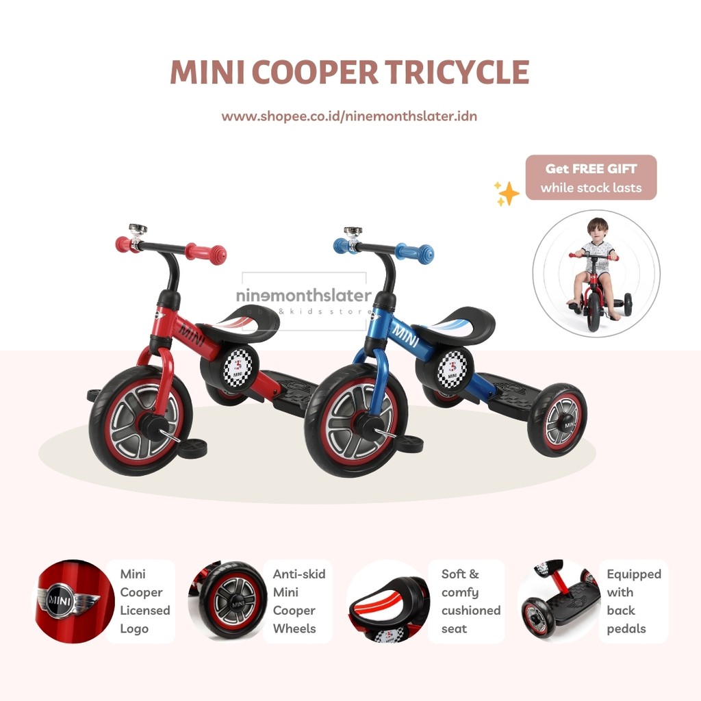 Jual Rastar Mini Cooper Tricycle 