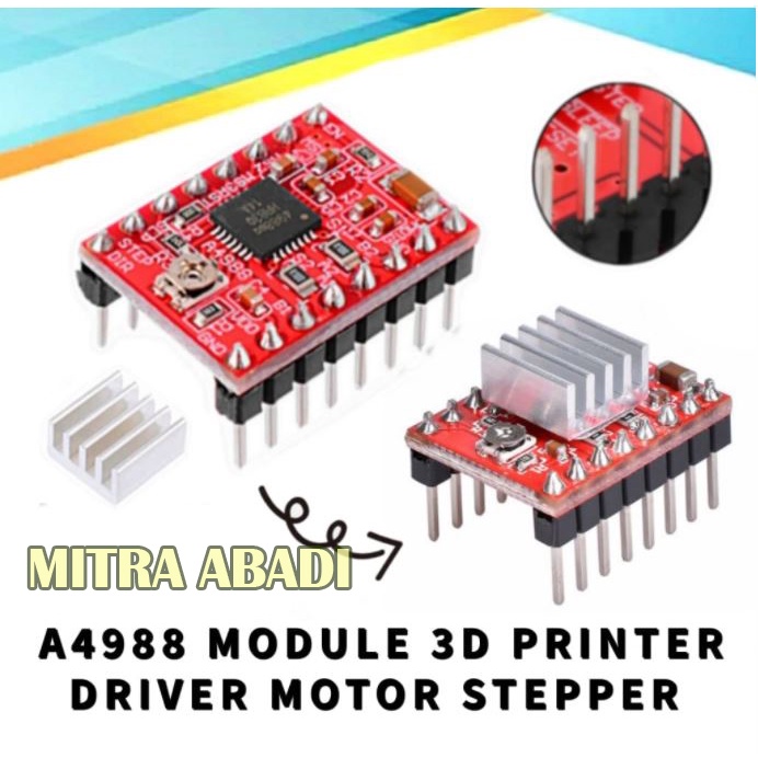 A4988 Modul Module 3D Driver Motor Stepper  + Heatsink 3D Printer Part