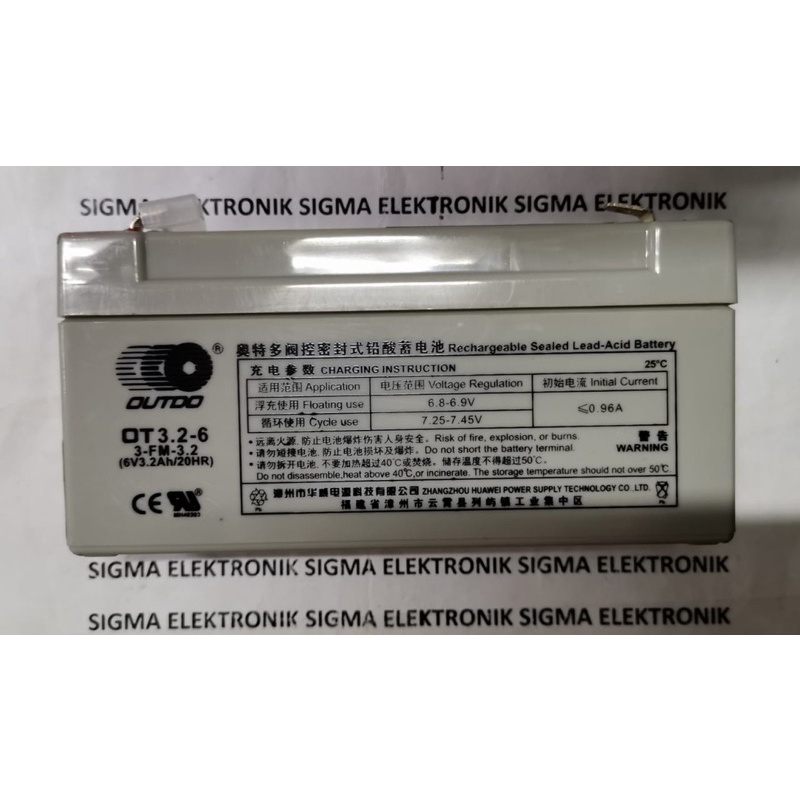 AKI KERING 6V 3.2AH OUTDO