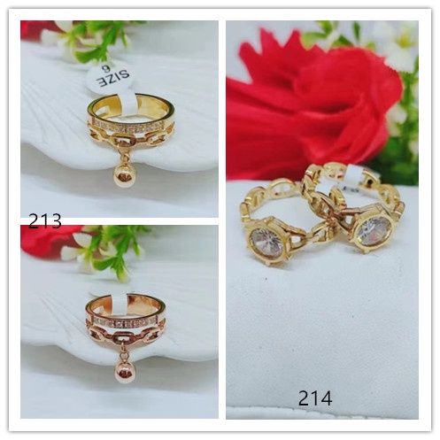 Cincin Titanium Permata Perhiasan Fashion 213/214