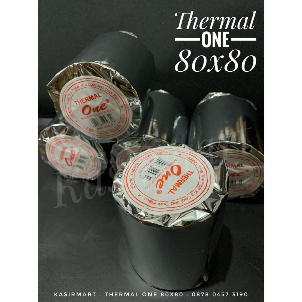 THERMAL ONE 80X80 KERTAS THERMAL PRINTER EPSON TM-T82 (80 X 65 M) DIAMETER 80 MM SPBU/INDOMARET