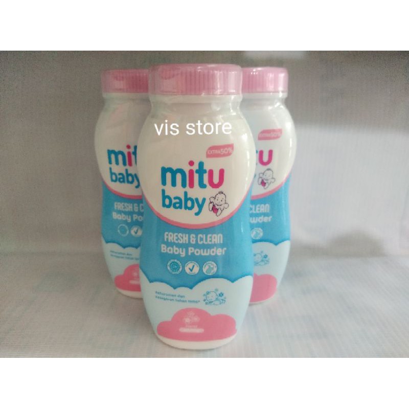 Mitu Baby Powder Floral Bedak Bayi 50+25 Gr