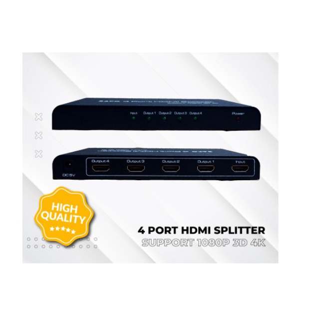 BAFO HDMI SPLITTER 4 PORT Splitter HDMI 1-4 Port 4K