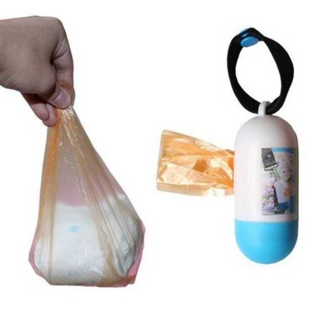 1234OS - Tempat Kantong Plastik Sampah Popok Serbaguna  / Kantong Sampah Kecil / Gantungan Sampah Portable