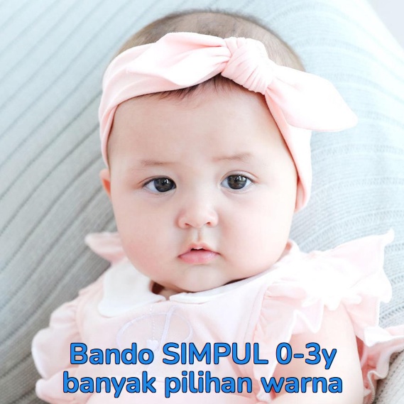 Bandana Bayi Motif Polos/ Bando KELINCI BAYI/ Headwrap / Baby Headband / Aksesoris Rambut