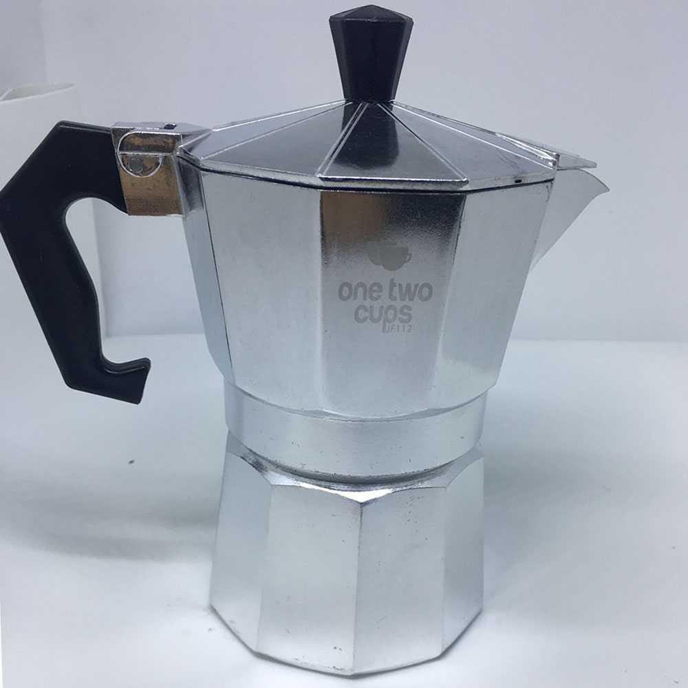 OneTwoCups Espresso Coffee Maker Moka Pot Teko Filter - JF112 ( Mughnii )