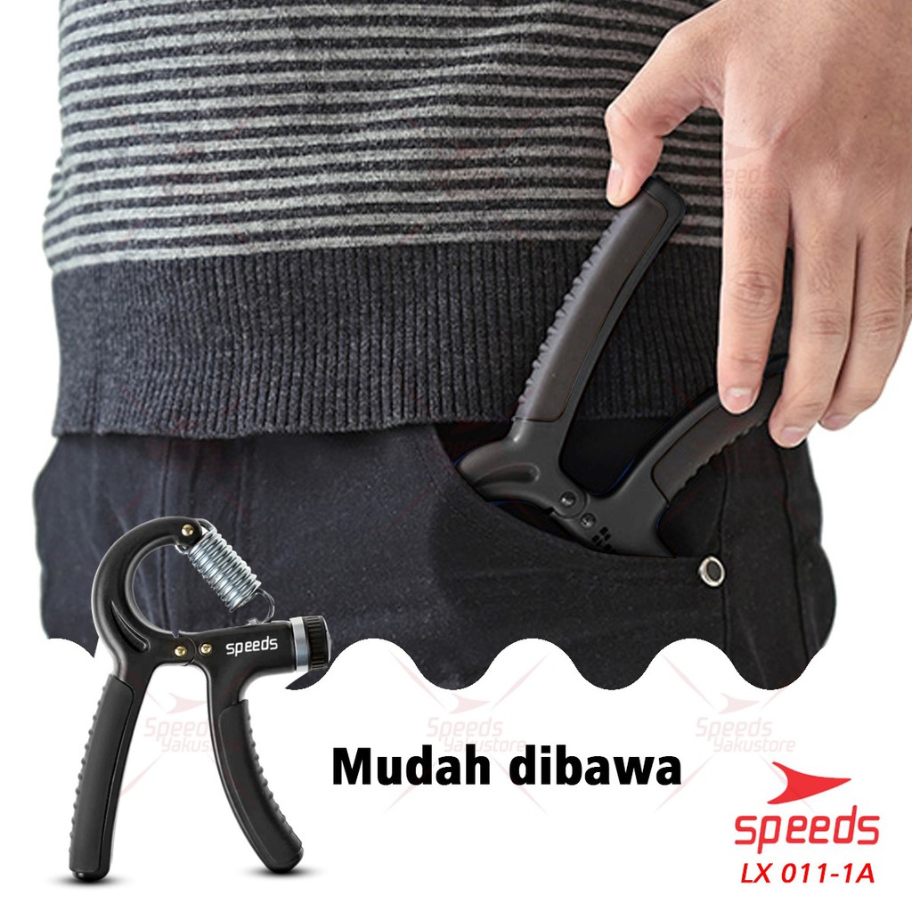 SPEEDS Handgrip Hand Grip 5-60 kg Alat bantu fitness Otot lengan Portable LX 011-1