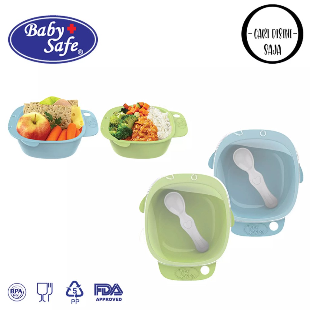 Baby Safe Meal Bowl with Transparent Lid B356 Tempat Wadah Makanan Mangkuk Bayi