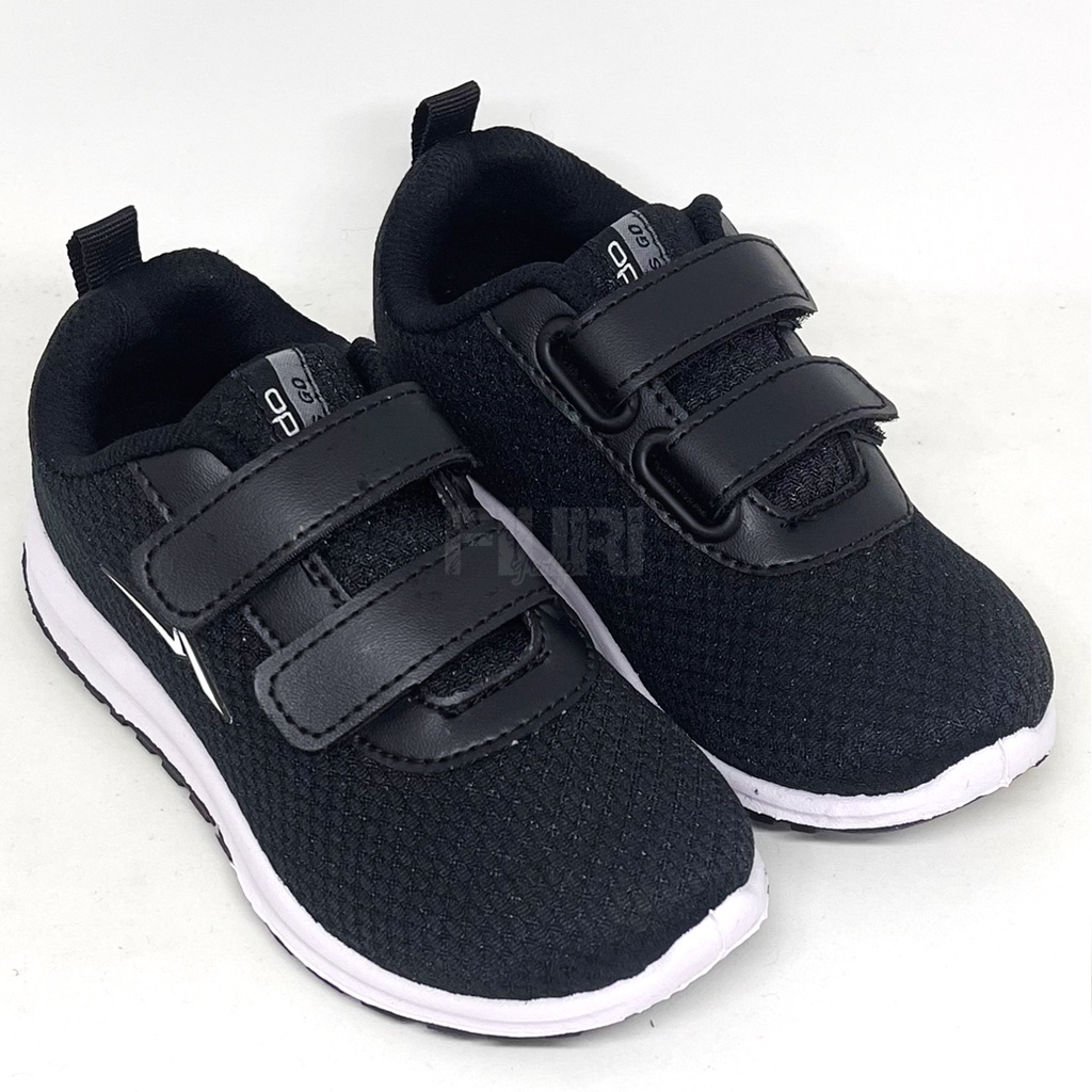 FIURI - ANDO ORIGINAL -  NITTA BSC LIAM PINO VIANY PEREKAT 29-40 HITAM PUTIH - SEPATU SNEAKERS KANVAS SOL KARET ANAK KECIL PEREMPUAN  - SEPATU KETS LUCU FASHION TRENDY - SEPATU SEKOLAH PAUD TK SD KRETEKAN PEREKAT CEWEK MURAH PROMO DISKON BONUS KAOS KAKI