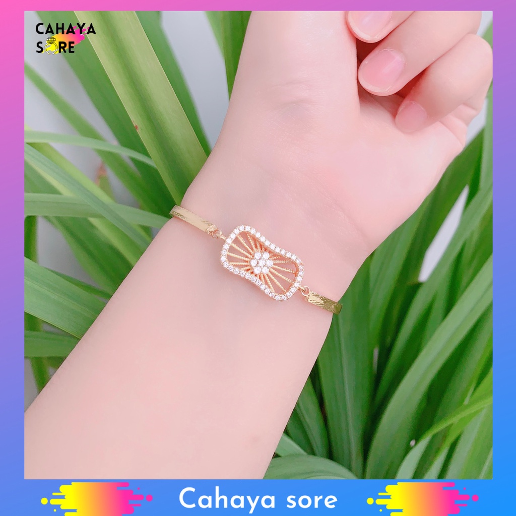 Gelang Xuping Gold Gelang Tangan Dewasa Rantai Permata Cantik G24