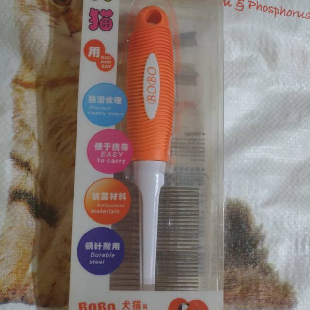 Sisir dua sisi plus grip uk m for pet