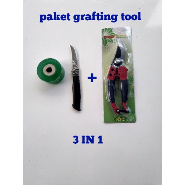 paket grafting tool gunting praning , pisau dan tape okulasi