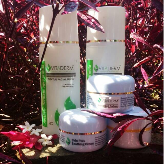 Paket Lengkap Lightening Vitaderm/Paket mencerahkan wajah(tanpa shooting cream)