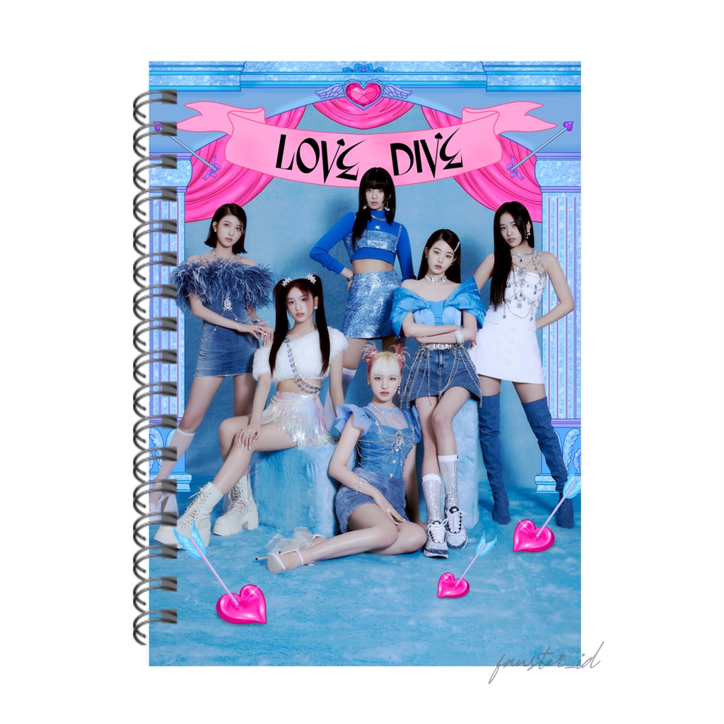 

Notebook Spiral Kpop IVE Bebas Custom Gambar