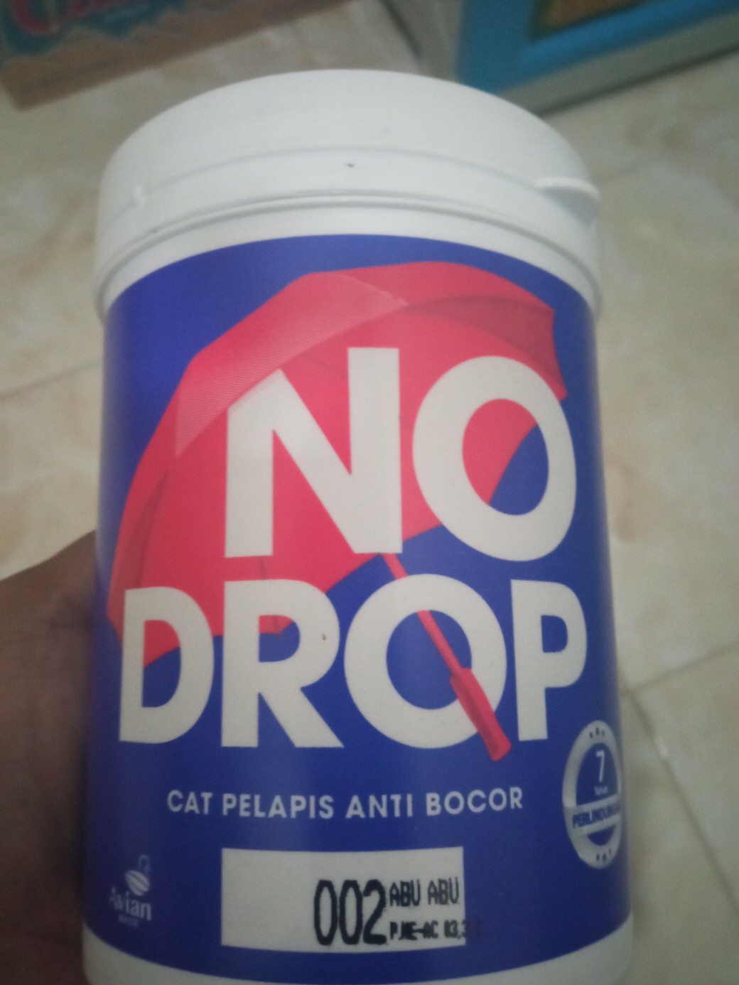 No Drop Cat Pelapis Anti Bocor Isi 1 Kg , Abu²