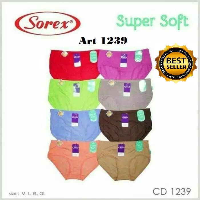 Celana Dalam Cewek / CD Wanita Prempuan Super Soft Merek Sorex Model 1238 &amp; 1239 &amp; 1257