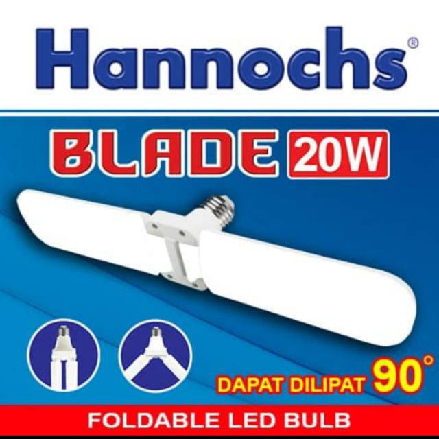 Lampu Led kipas Hannochs Blade 20W Lampu Langit-langit Fan blade