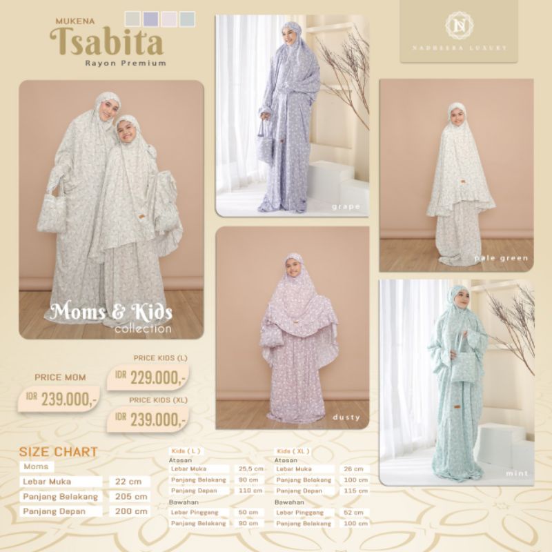 Tsabita Mukena ✅ Nadheera Luxury ( READY STOK SIAP KIRIM)