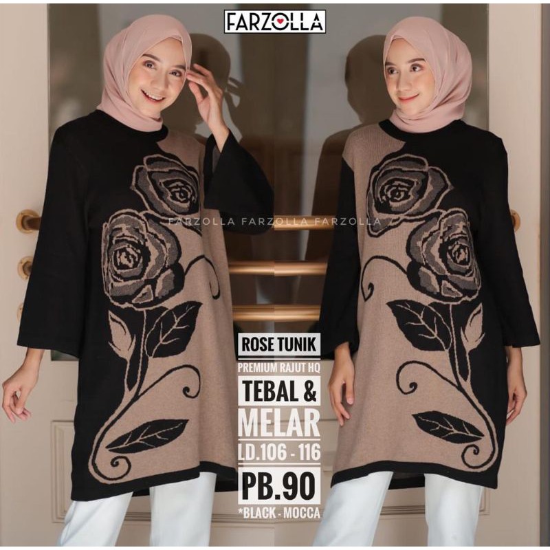 BAJU TUNIK RAJUT TERBARU / TUNIK RAJUT KEKINIAN MURAH / RAJUT LENGAN PANJANG MUSLIMAH / TUNIK DEWASA