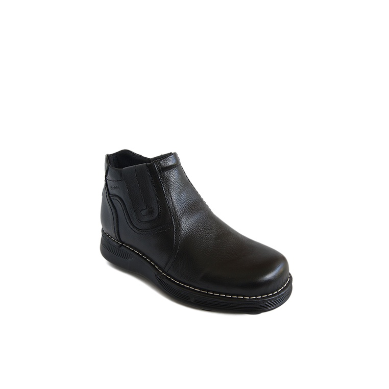 Borsa Sepatu Boots Kulit Asli Pria Hitam Cobra