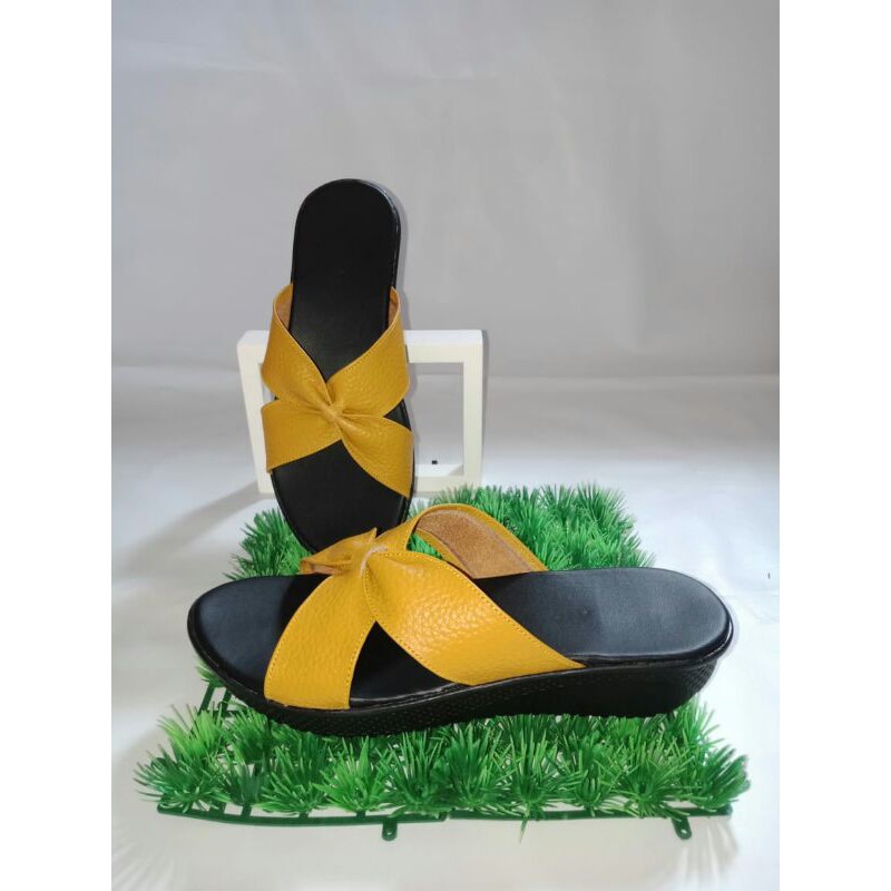 Sandal Kulit Wanita | Sandal Kulit Asli Sukaregang | Sandal Wedges
