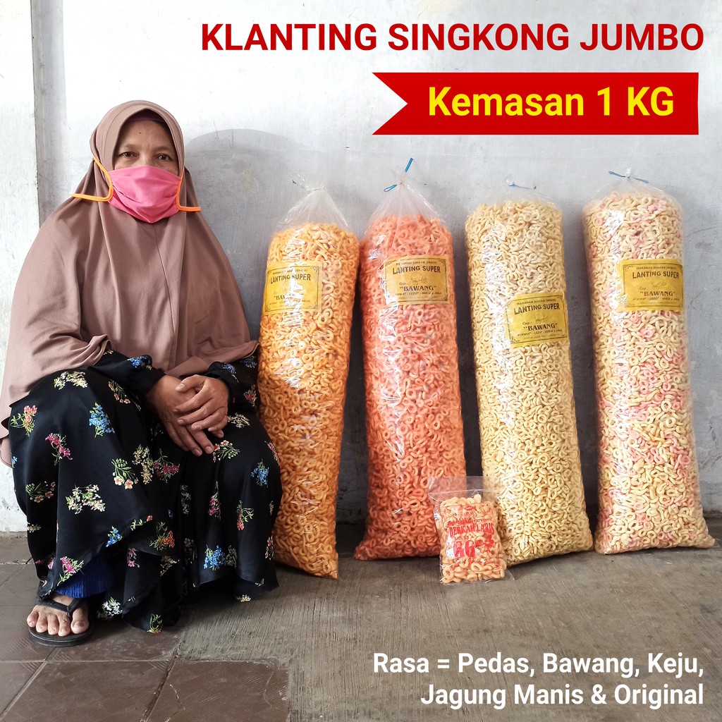 

LANTING SINGKONG | KLANTING SINGKONG JUMBO Kemasan 1 KG Rasa (Original, Pedas, jagung manis, Keju, Bawang)