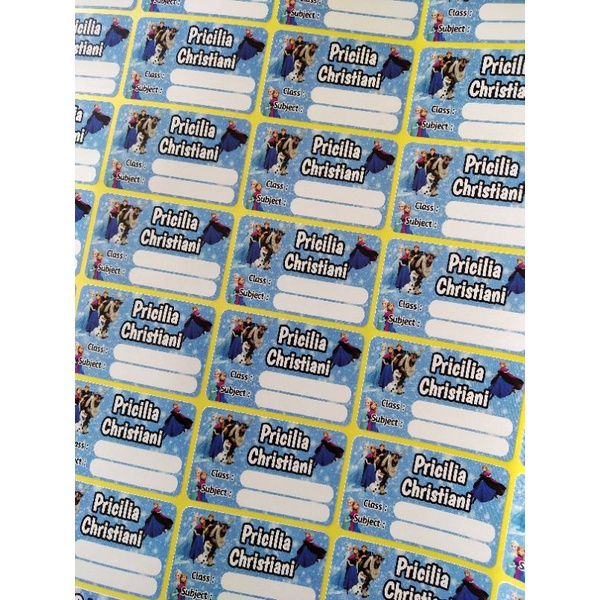 

61pcs stiker buku karakter frozen