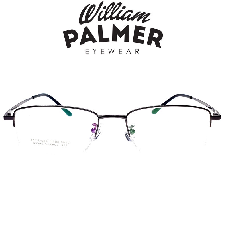 William Palmer Kacamata Pria Wanita Titanium 1107  Gunmetal