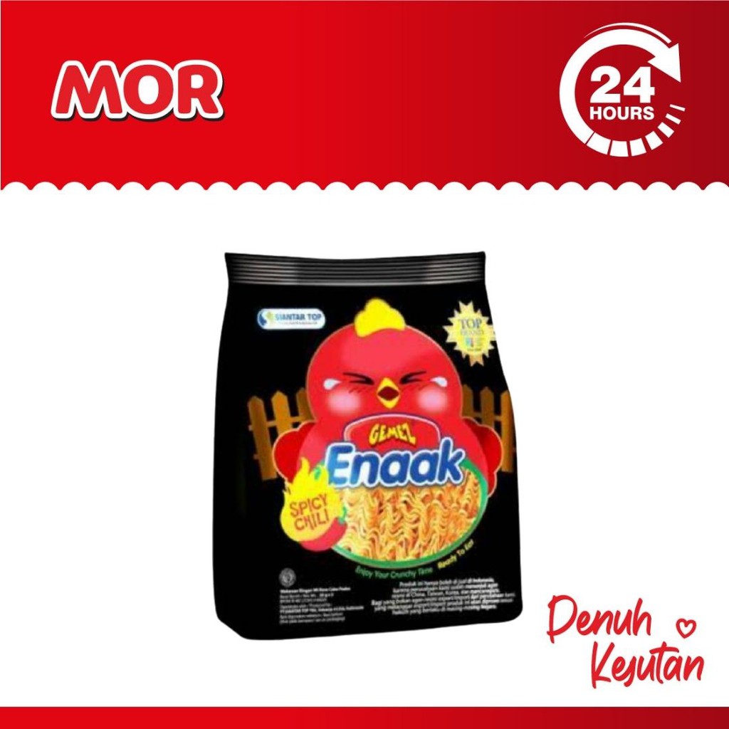 

GEMEZ Enaak Spicy Chili Snack Mie Pedas Bag 3 x 30 gr