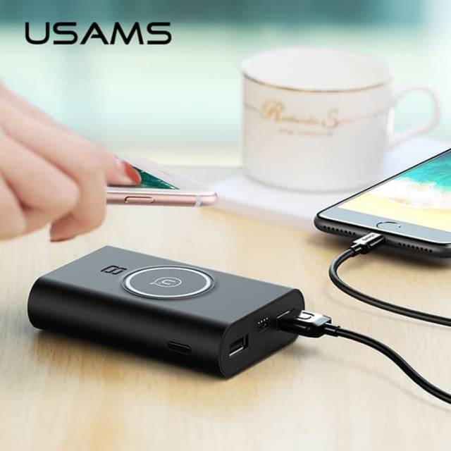 USAMS wireless charging power bank 8000 mah powerbank charger