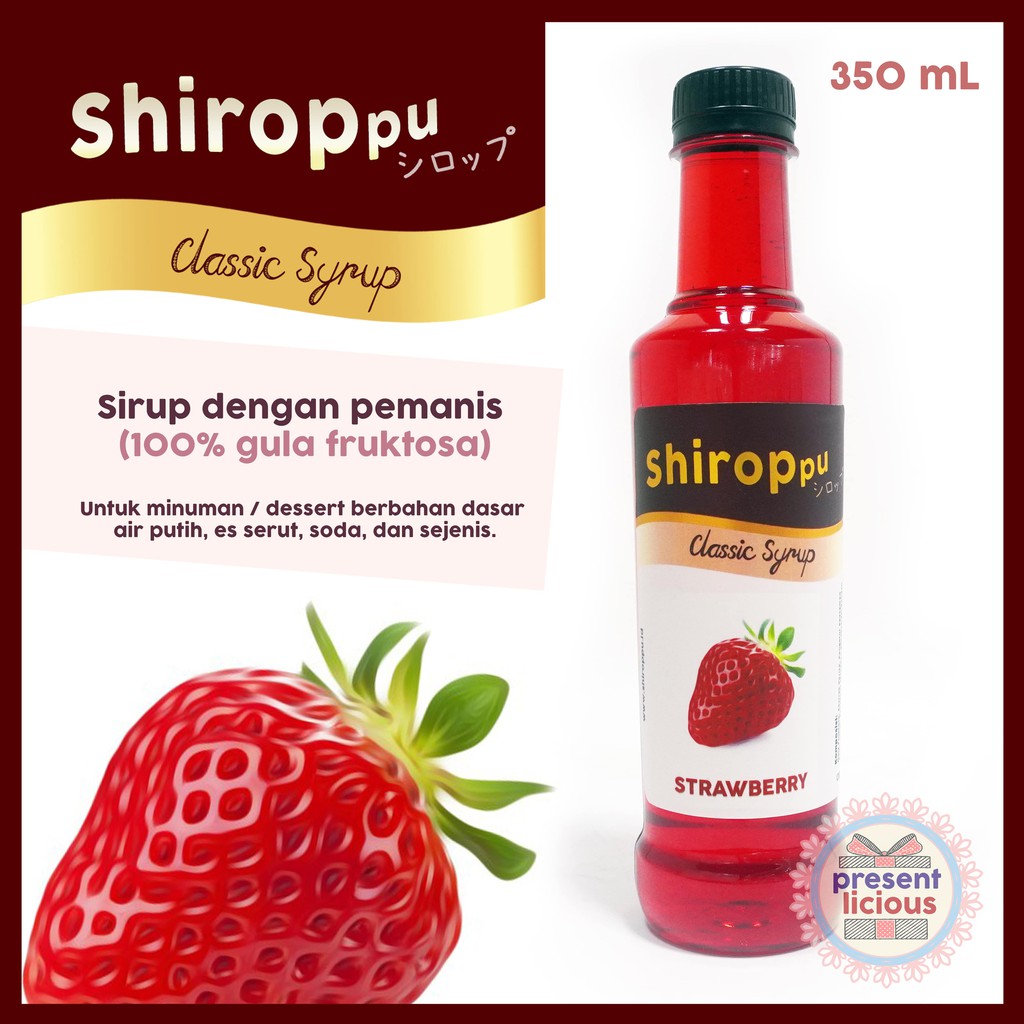 

Strawberry | Shiroppu Classic Syrup 350 mL | Sirup Manis Stroberi