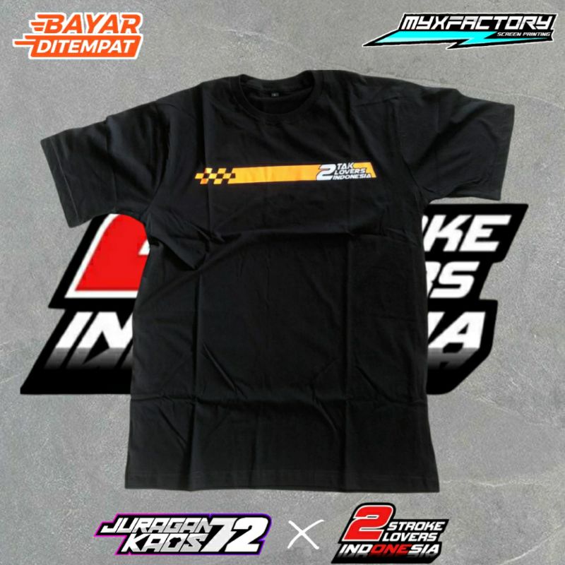 KAOS 2STROKE LOVERS INDONESIA STRIP SIMPLE LOGO (2TAK/2STROKE/KAOS2STROKE)