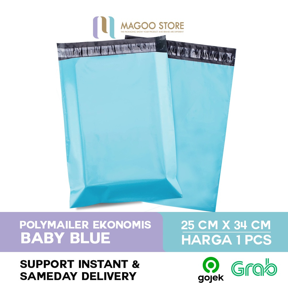 

Polymailer Ekonomis Baby Blue | Plastik Packing Online Murah - 25x35