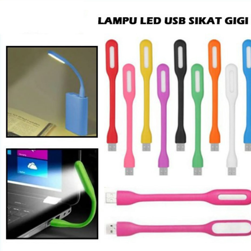 USB led Lamp lampu sikat gigi emergency lambs light portable belajar baca whf lampu malam baca kerja laptop