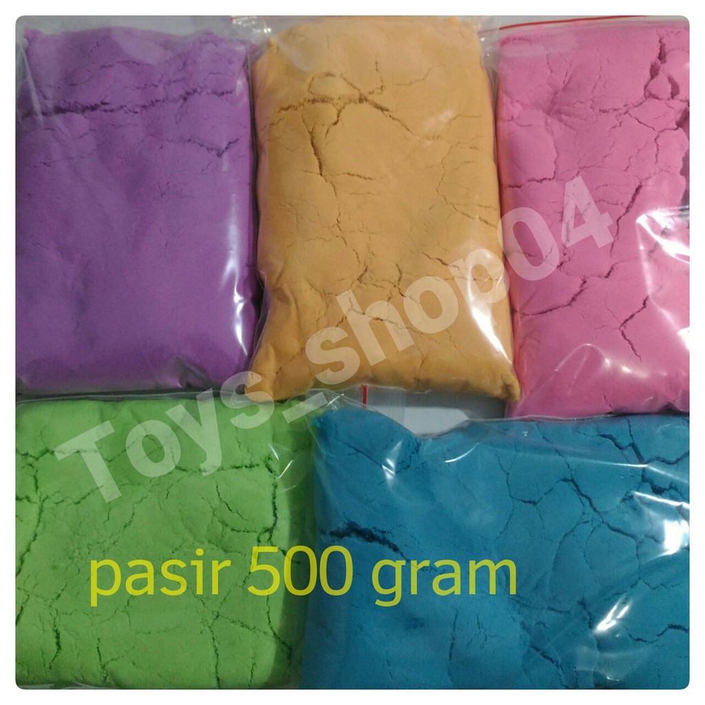 Mainan Anak Pasir Magic Sand Cetakan Bentuk Isi 500 Gram Refil