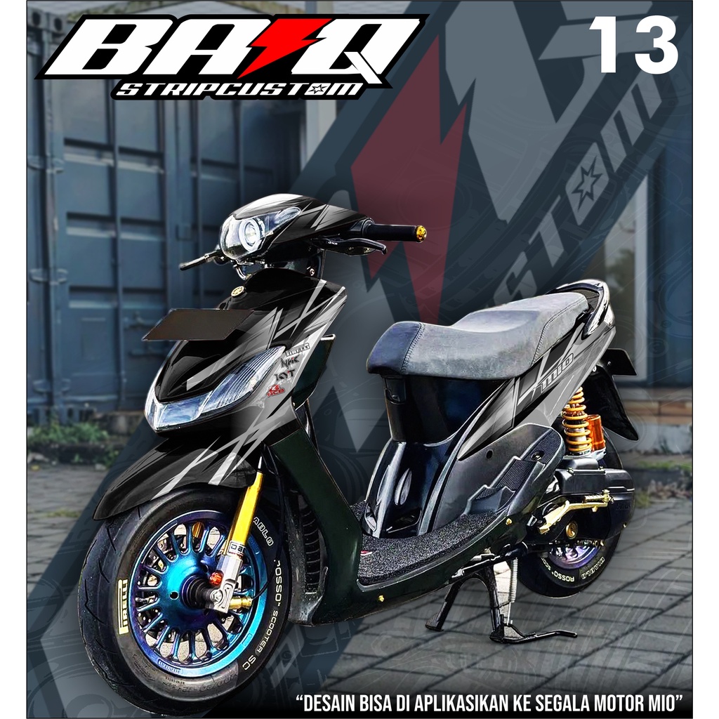DECAL Yamaha Mio Sporty new - STIKER FULL BODY MIO SPORTY Motif simple racing 13