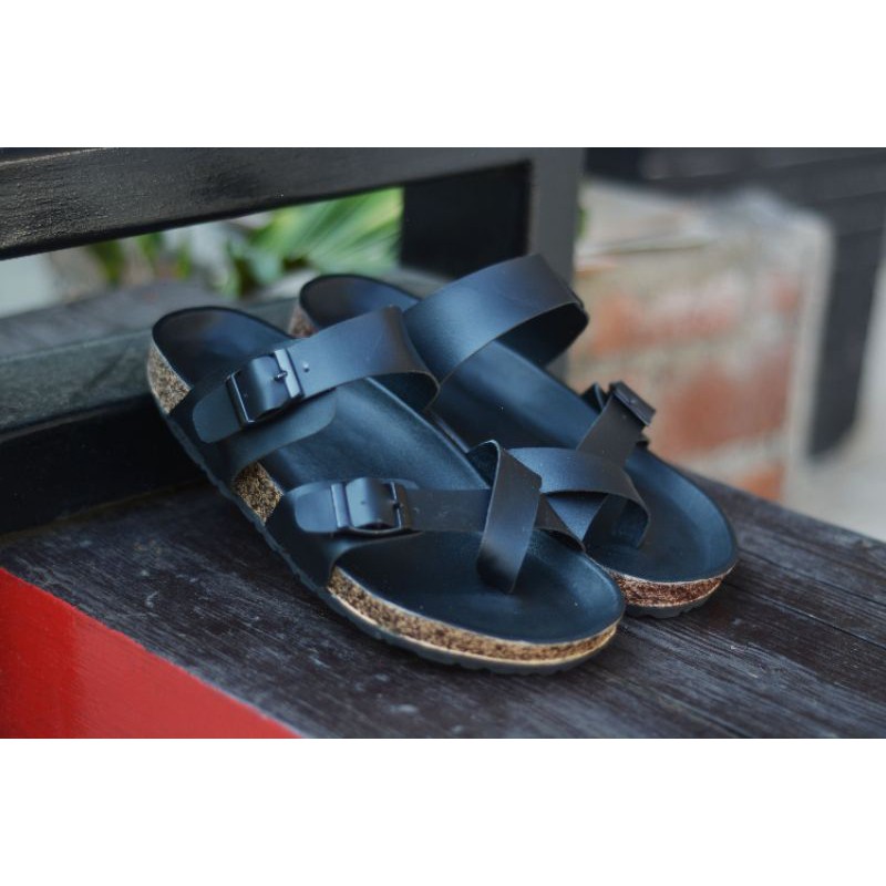  Ukuran  39 46 Sandal  Pria Korea  Fashion Ulzzang Sandalhitam 