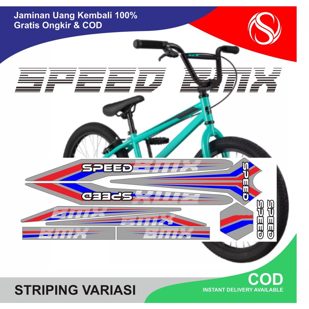 VARIASI STICKER SEPEDA BMX VARIASI / VARIASI DECAL STICKER SEPEDA BMX / SPEED BMX 01