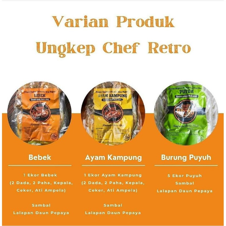 

PUYUH FROZEN CHEF RETRO - Frozen Ungkep Berbumbu Siap Masak