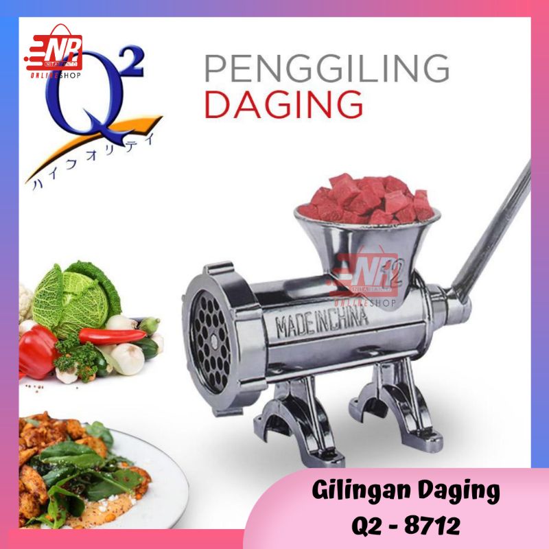 Penggiling Daging Q2 8712 / Gilingan Daging Besi / Gilingan Daging Manual / Gilingan Bumbu /
