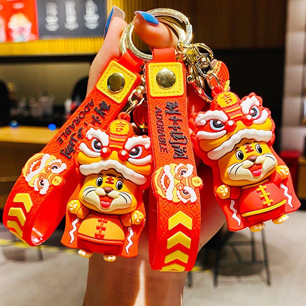 [Elegan] Gantungan Kunci Kreatif Perempuan Ransel Liontin Kartun Logam Kunci Gesper Key Lanyard