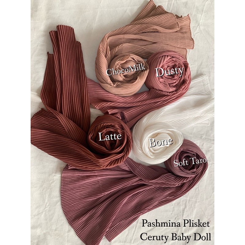 Pashmina Plisket Ceruty Baby Doll /Pleated Scraft