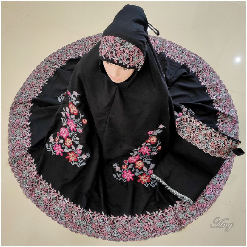 Mukena Khadijah Bordir Strimin ( Kristik ) khas Bukittingi / Padang