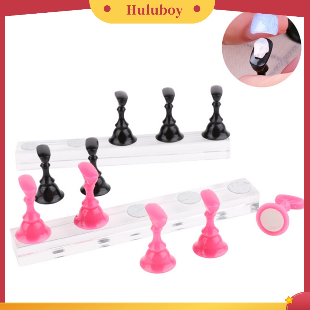 Huluboy Huluboy♡ Stand Holder Display Magnetik Bentuk Papan Catur Bahan Akrilik Untuk Latihan Nail Art