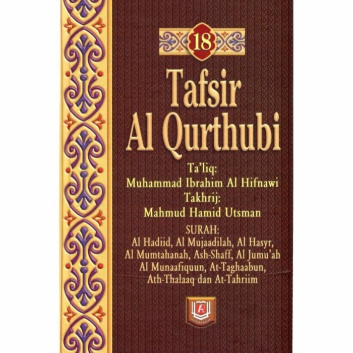 BUKU TAFSIR AL QURTHUBI JUZ AMMA 1 - 20 JILID HARDCOVER - MUHAMMAD IBRAHIM AL HIFNAWI - MAHMUD HAMID UTSMAN [ORIGINAL]